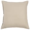Coussin en lin lavé beige 45x45